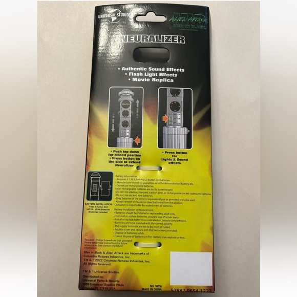 Universal Studios Men in Black Alien Attack Neuralizer Replica & Cricket Toy NEW - Picture 5 of 6